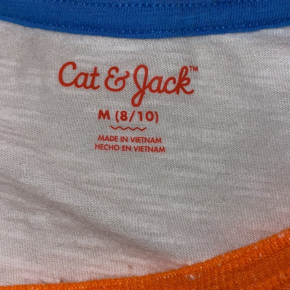 Cat & Jack | Boys Short Sleeve Orange & White Pocket T-Shirt - Picture 5 of 5